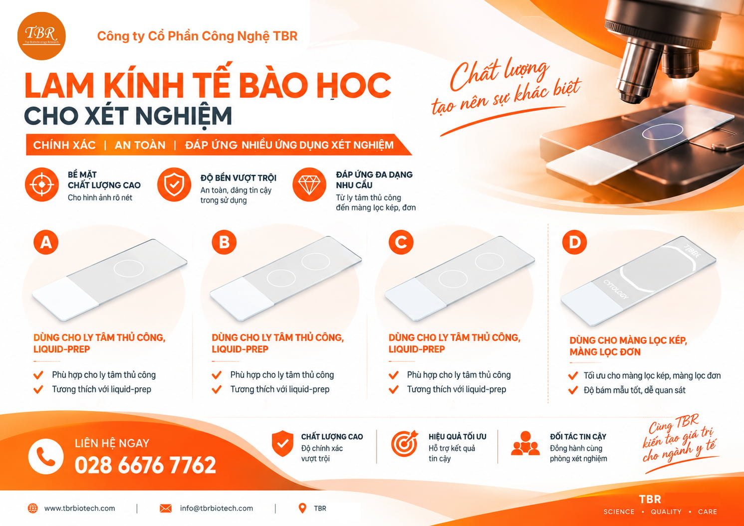 Lam kính hiển vi tế bào học chất lỏng Liquid-Based Cytology Microscope Slides